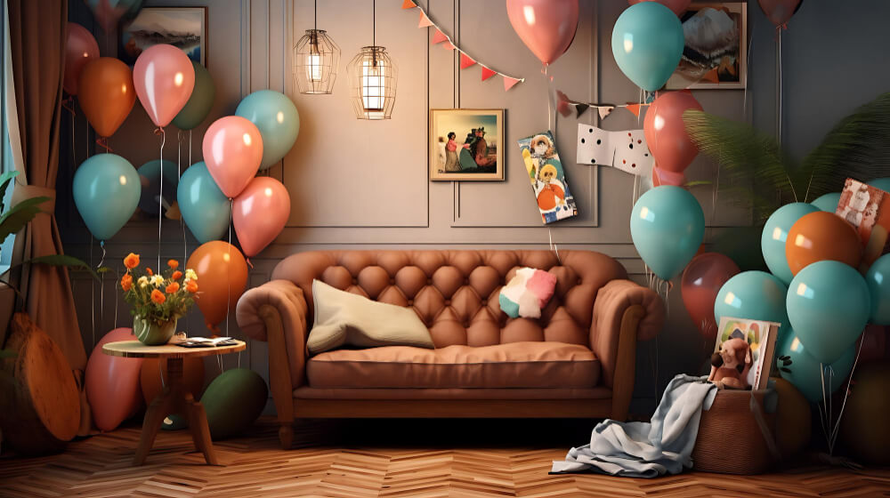 עיצוב סלון לימי הולדת